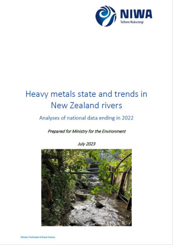 cover heavy metals state and trends in nz rivers