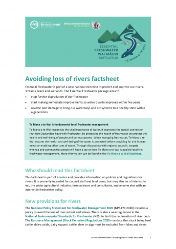 essential freshwater avoiding loss of rivers factsheet cover v2
