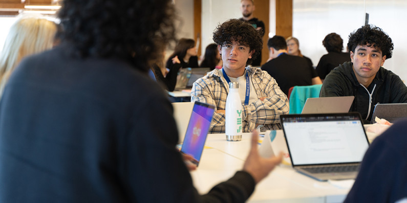 Group of people in a classroom