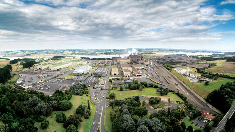 Arial view of New Zealand Steel’s Glenbrook site.