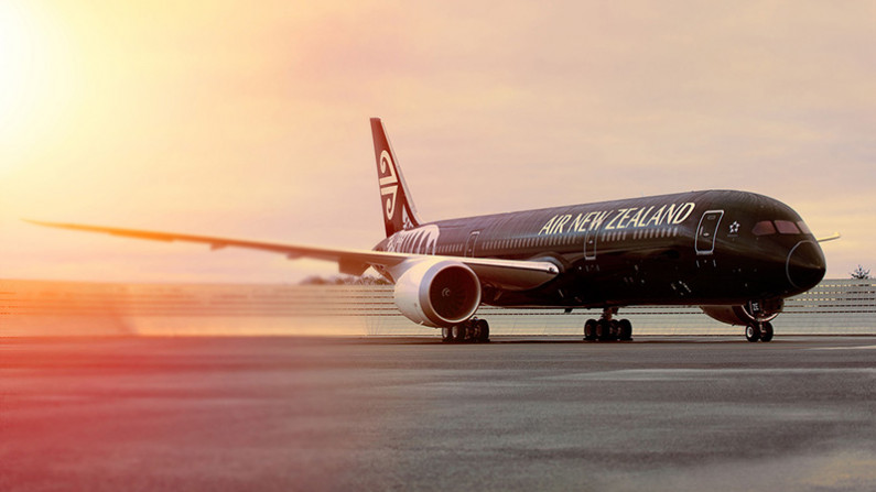 Air New Zealand plane at airport