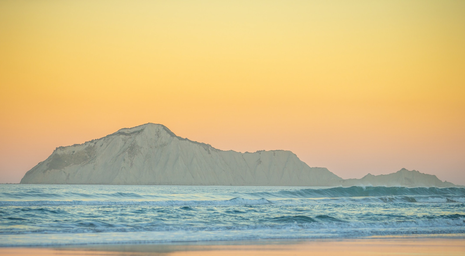  View from the beach of a cape in Hawkes Ba