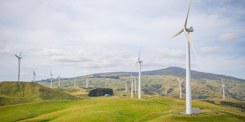 Image of wind turbines Tararua, Manawatu