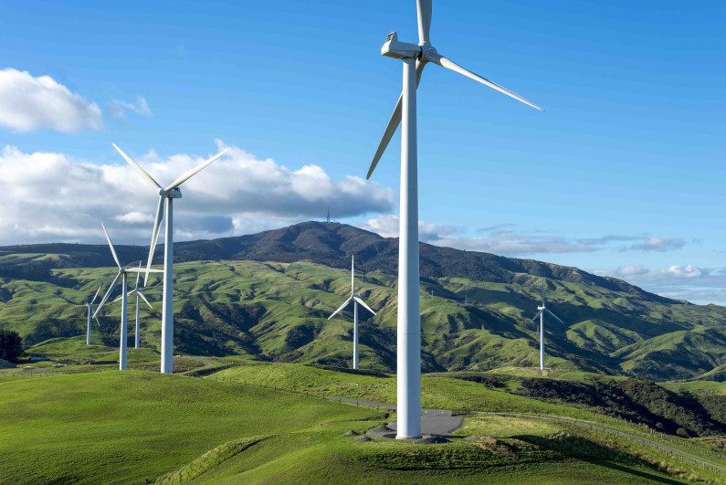 Wind turbines at Te Apiti windfarm near Palmerston North