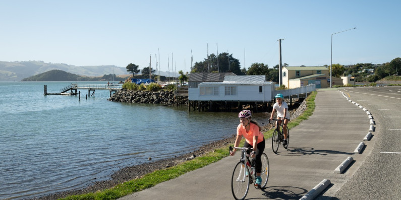 cyclists broad bay dunedin