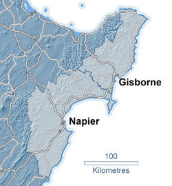 Gisborne and Hawke's Bay region