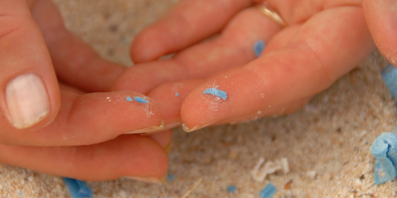 Image of plastic found on a beach courtesy of Sustainable Coastlines.  