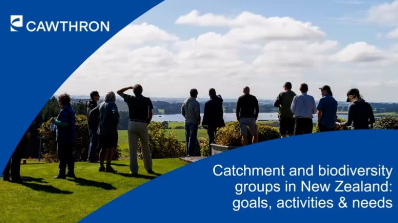 Catchment and biodiversity groups in NZ, Cawthon report cover