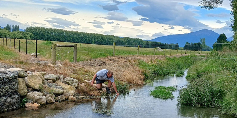 Monitoring water at Ashburton Forks.