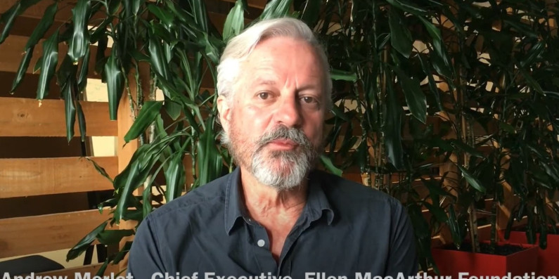 Andrew Morlet, Chief Executive of the Ellen MacArthur Foundation as of 2021. 